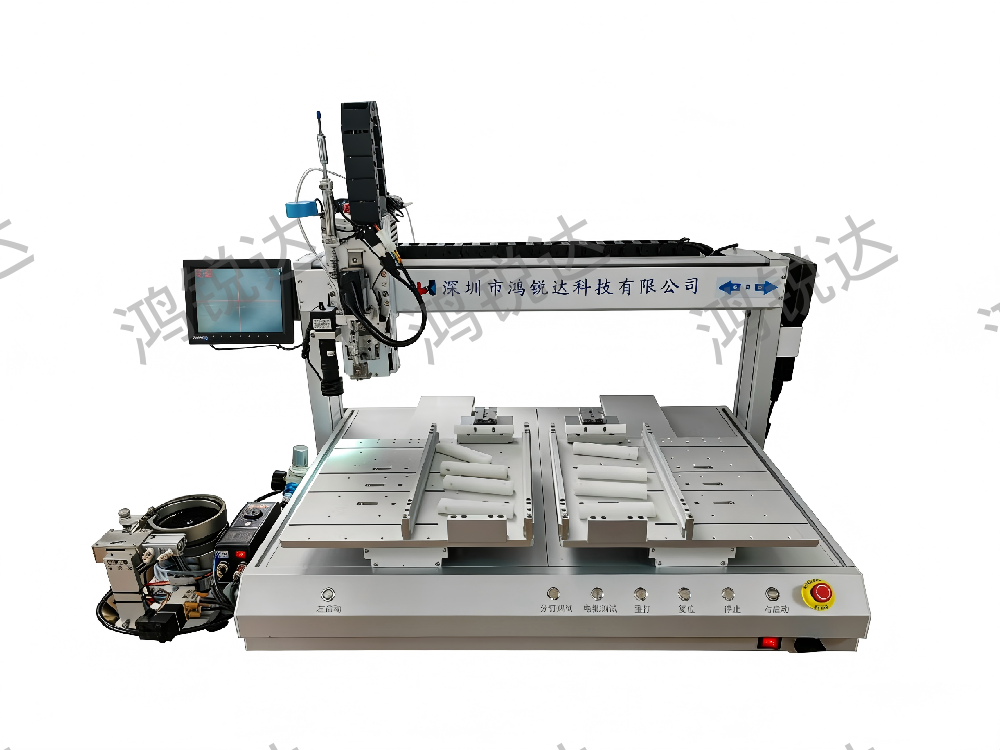 Desktop four-axis air-blow screw machine