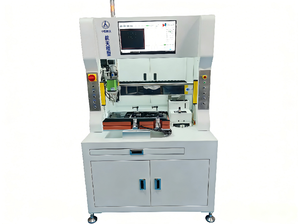 Vertical three-axis adsorption screw machine