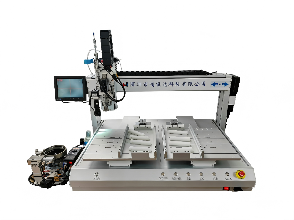 Desktop four-axis air-blow screw machine